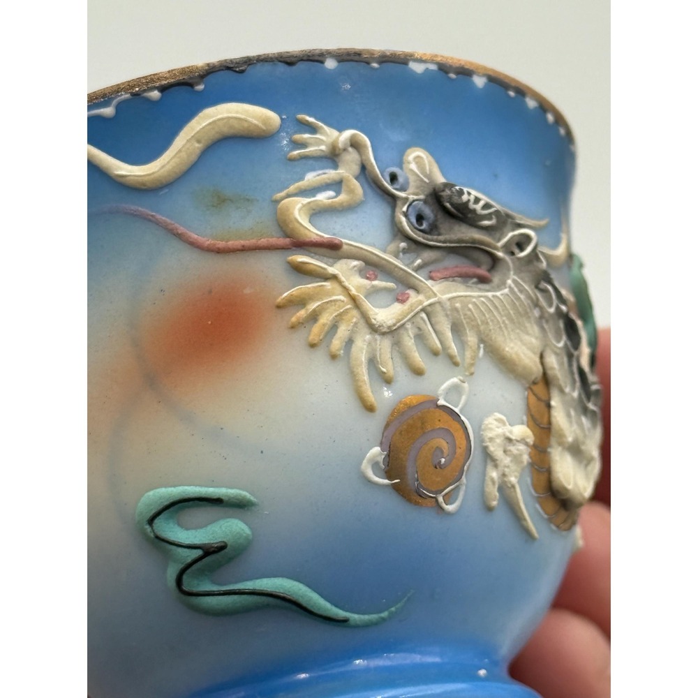 Vintage Collectible Dragonware Moriage Dragon 4 cups 5 saucers - SEE DESCRIPTION - Picture 8 of 12